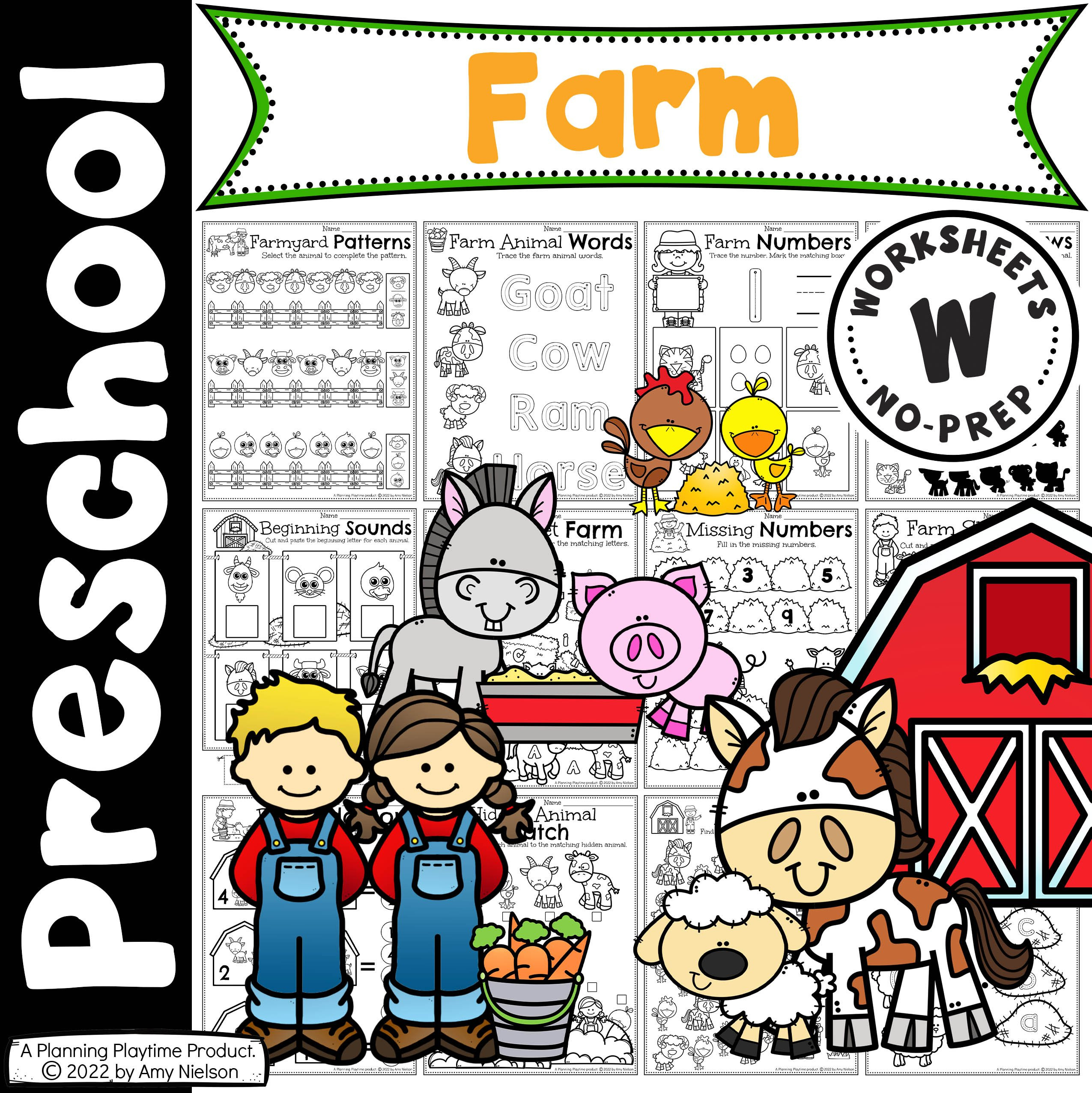 Farm Preschool Worksheets - Planning Playtime inside Planning Playtime Free Printables