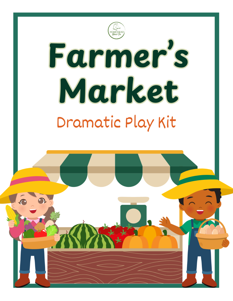 Farmer&amp;#039;S Market Dramatic Play Kit (Free Printable) with Farmers Market Dramatic Play Free Printables