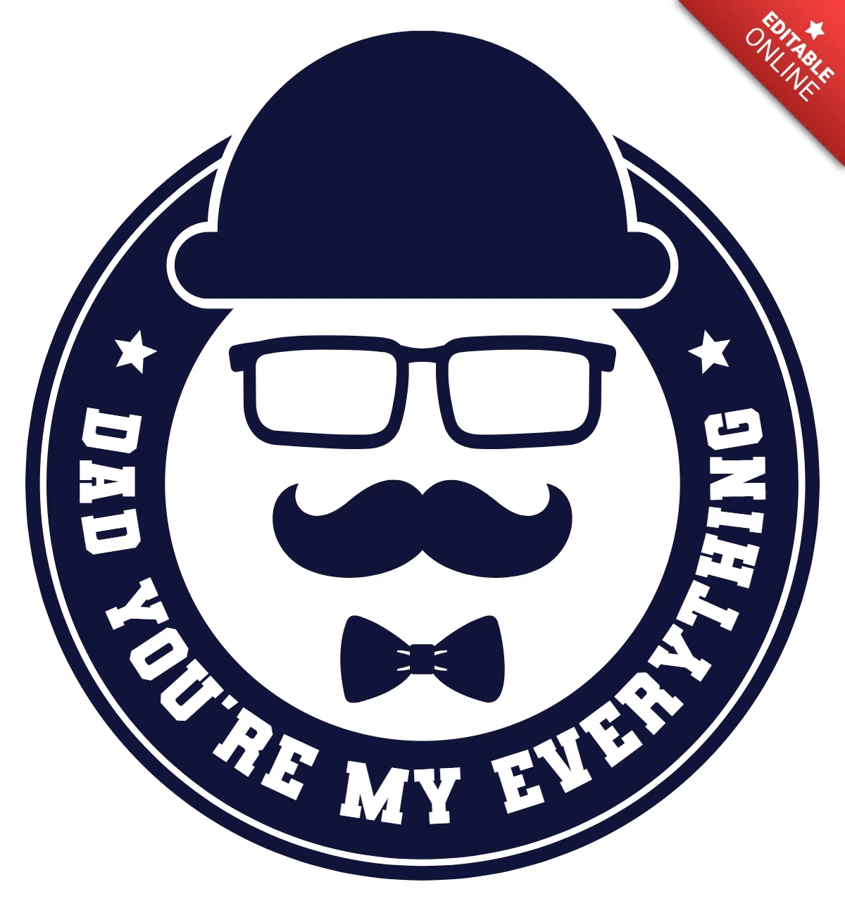 Father&amp;#039;S Day Badge Stamps Design Template | Free Design Template regarding Dad&amp;amp;#039;s Stache Printable