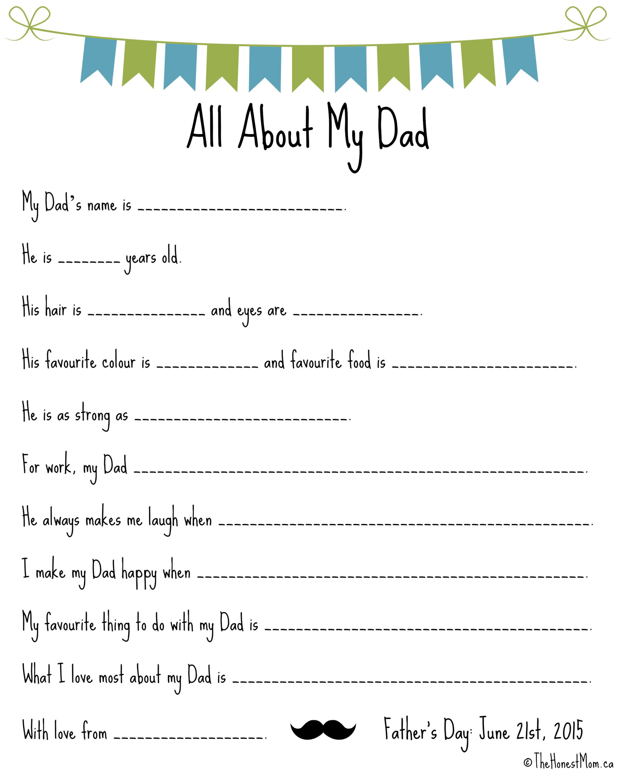 Father&amp;#039;S Day Mad Libs – Free Printables | The Honest Mom within Father&amp;#039;S Day Mad Libs Printable