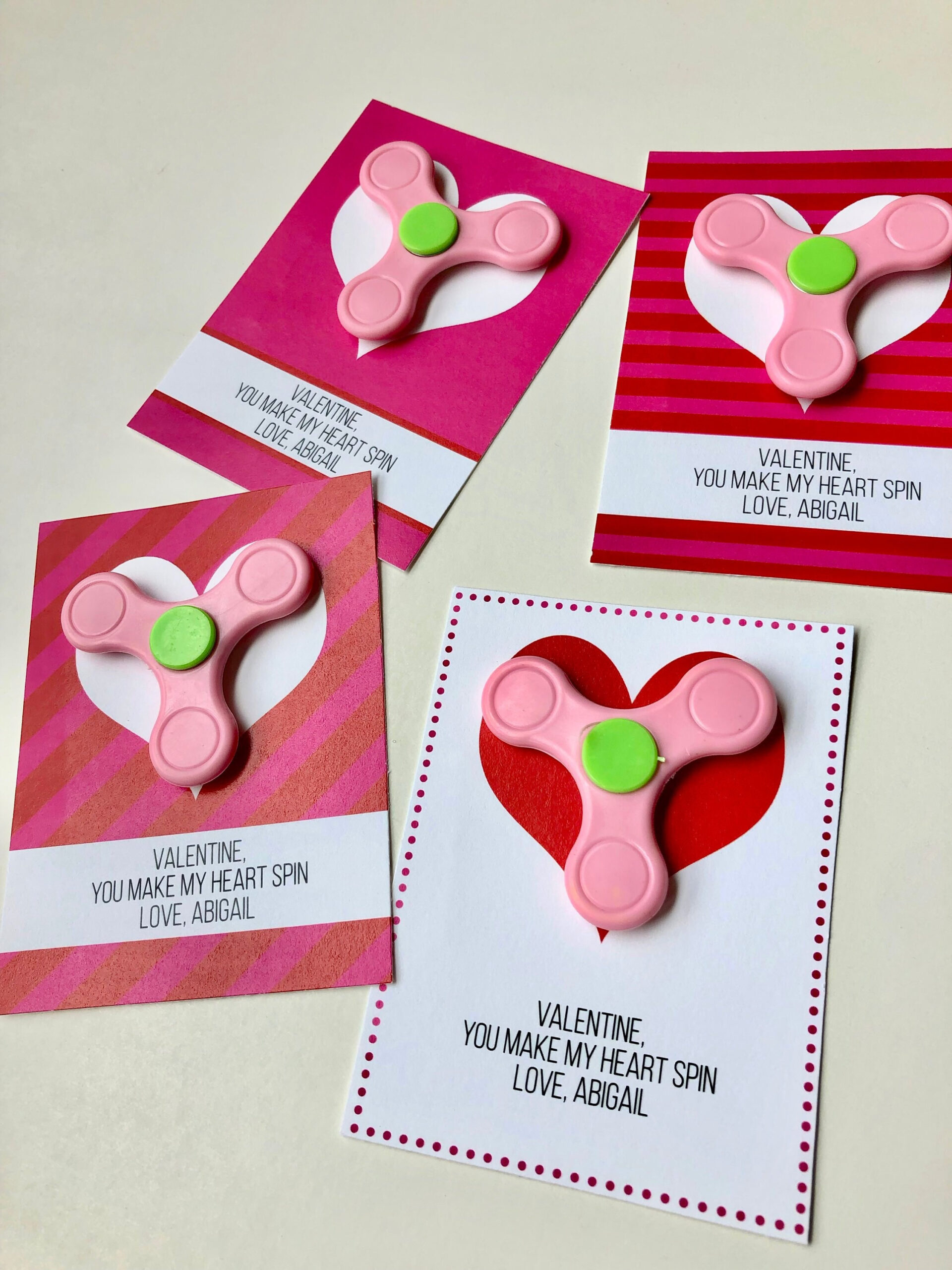 Fidget Spinner Valentine Card I Fidget Valentine I Printable pertaining to Fidget Spinner Valentine Printable