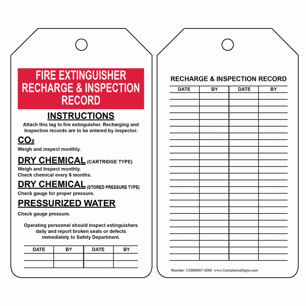 Fire Extinguisher Inspection Log New Arrivals for Fire Extinguisher Tags Printable