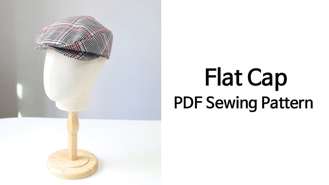 Flat Cap Pattern, Pdf Sewing Pattern, 7 Sizes, Irish Flat Cap, Baker Boy Hat, Christmas Gift with Printable Flat Cap Pattern Free