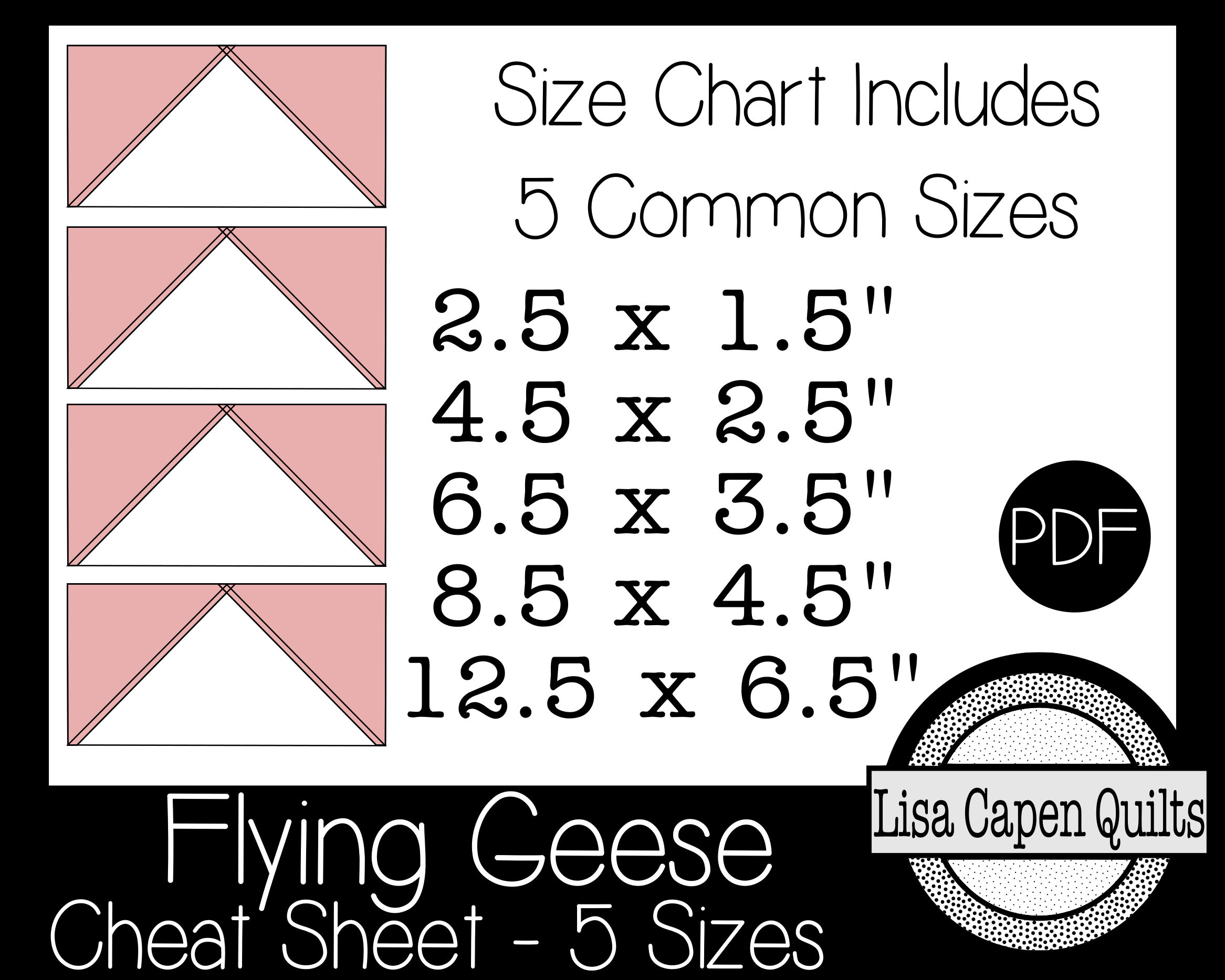 Flying Geese Cheat Sheet For Quilters - 2 Different Methods - 5 within Printable Flying Geese Cheat Sheet