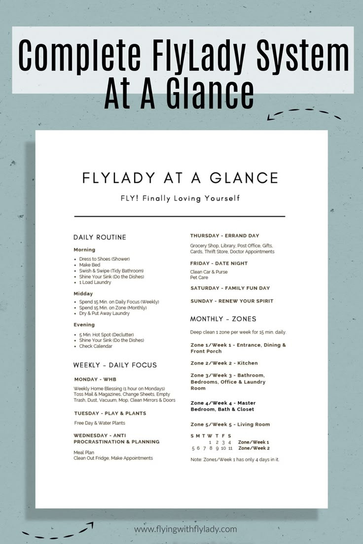 Flylady Editable Printable, Control Journal, Flylady, Cleaning for Free Printable Flylady Daily Routine