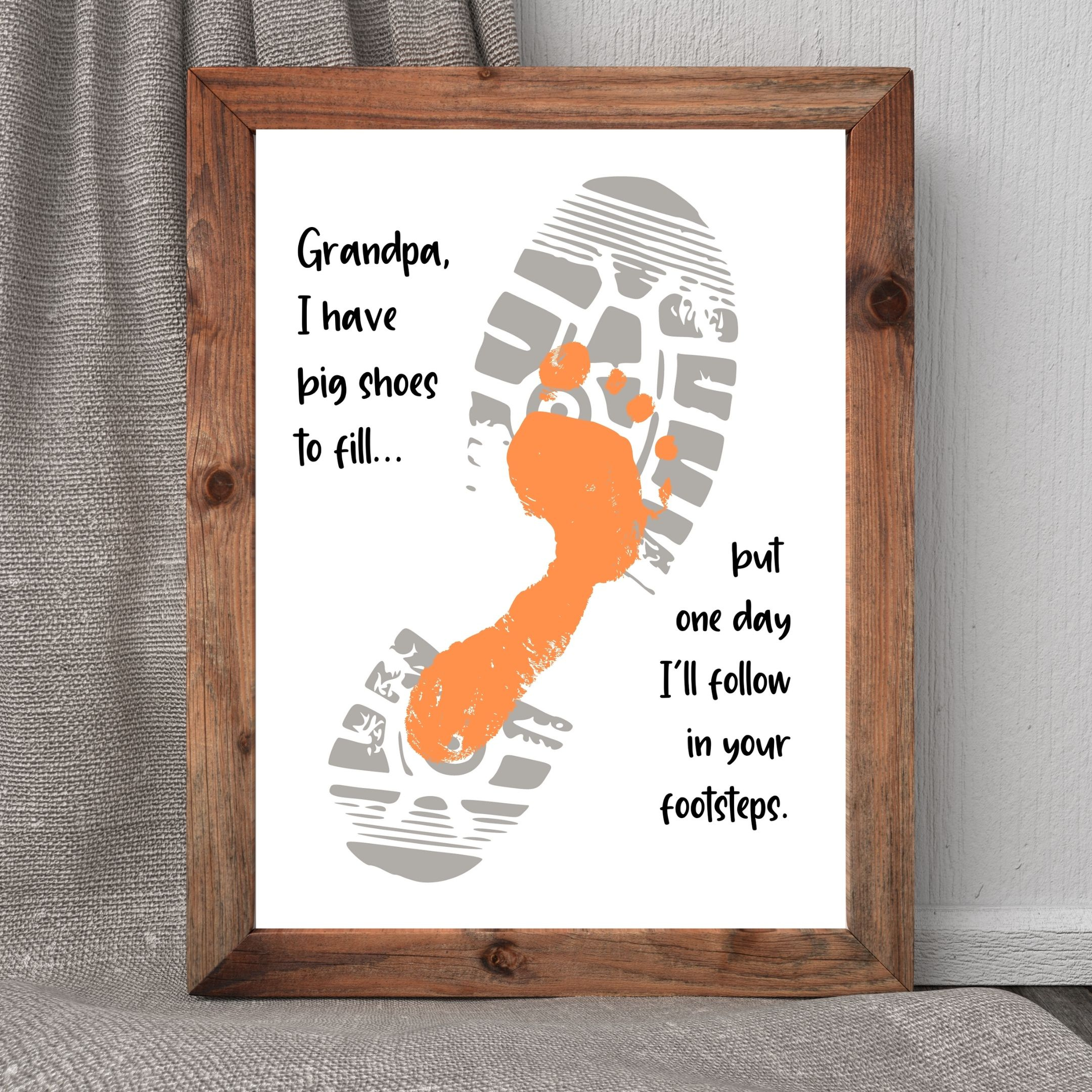 Following In Dad&amp;#039;S Footsteps Printable Footprint Craft pertaining to Following in Daddy&amp;amp;#039;s Footsteps Printable