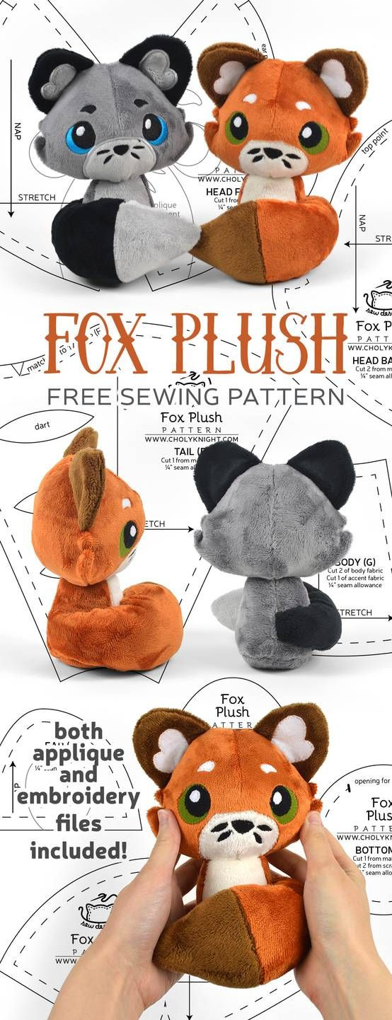 Fox Plush Sewing Patternsewdesune On Deviantart throughout Printable Free Fox Sewing Pattern