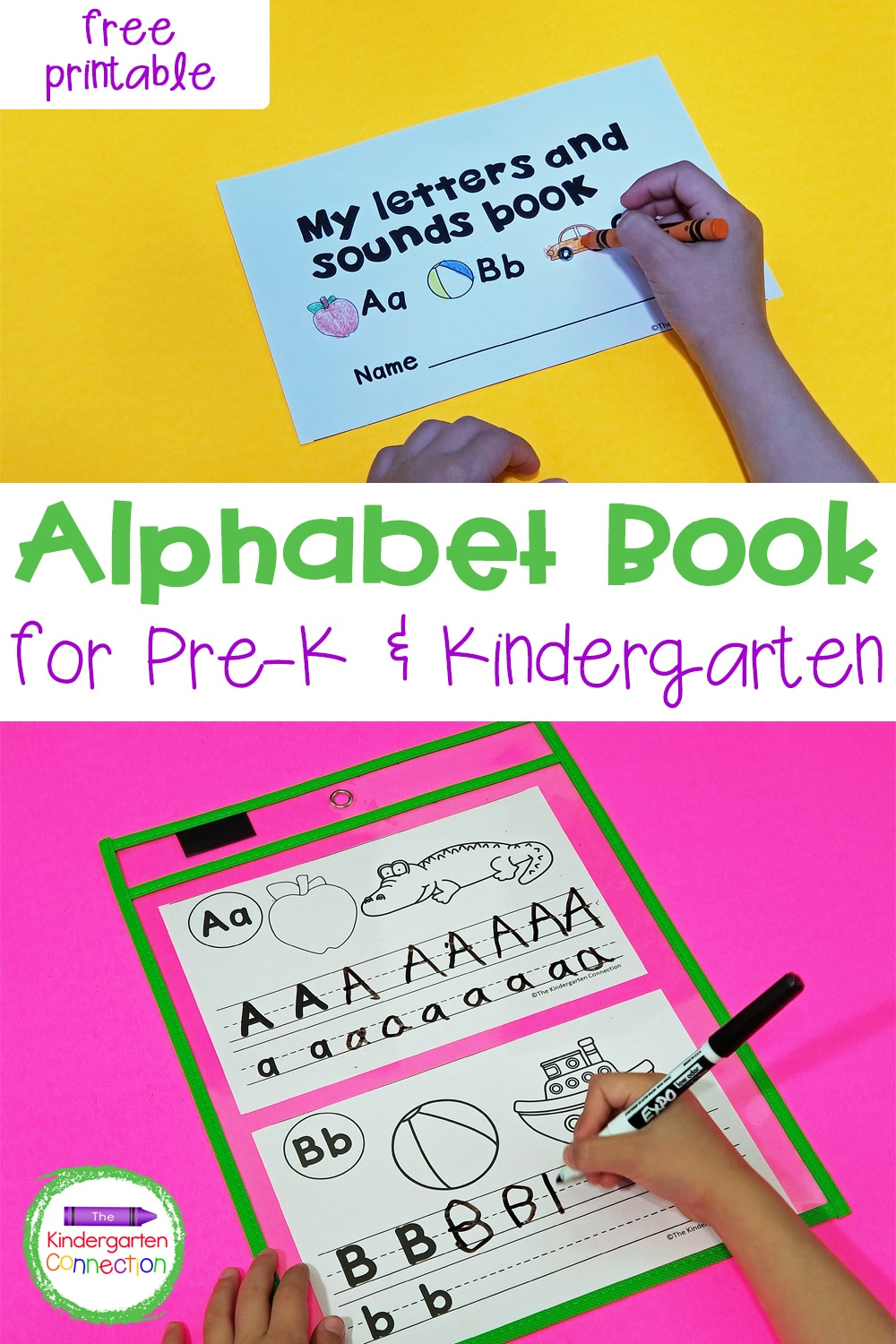 Free Alphabet Book - The Kindergarten Connection regarding Free Printable Abc Books