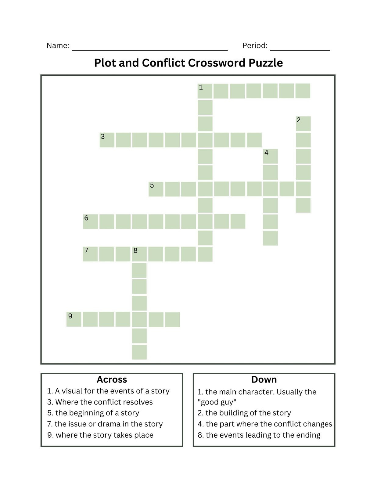 Free And Customizable Crossword Puzzles Templates | Canva with regard to Printable Crossword Creator