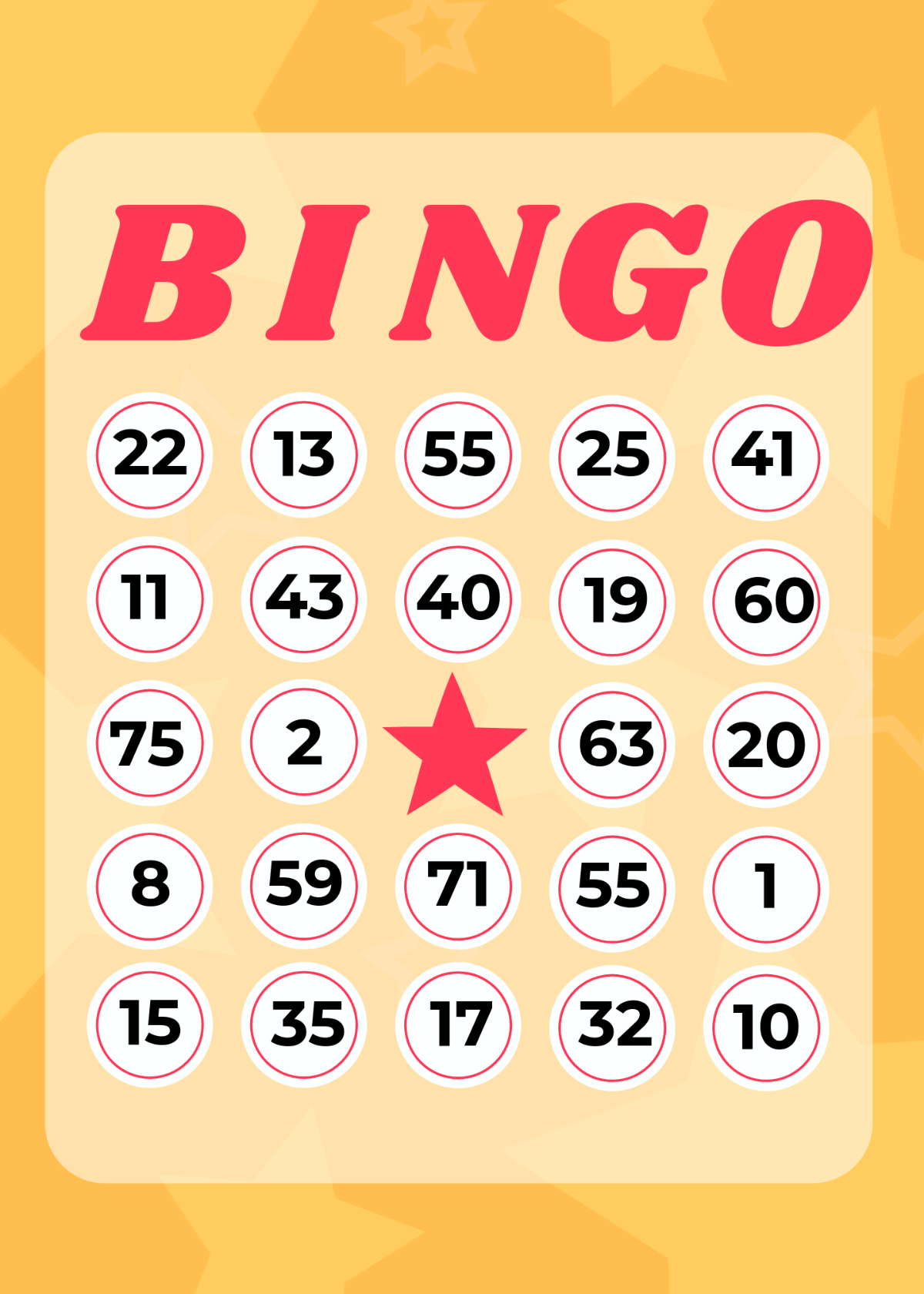 Free Bingo Card Template To Edit Online with regard to Free Bingo Cards Download