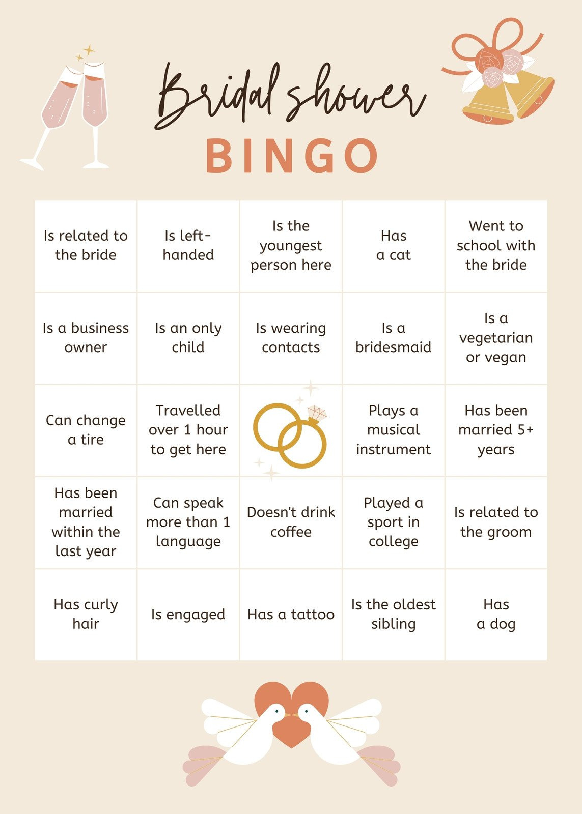 Free Bingo Card Templates To Customize And Print | Canva with regard to Printable Bridal Bingo Cards