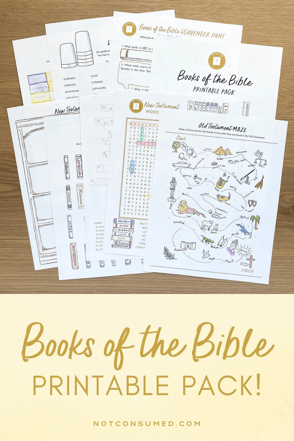 Free Books Of The Bible Printable: 7 Ways To Make Memorizing Fun! pertaining to Free Printable Books of the Bible