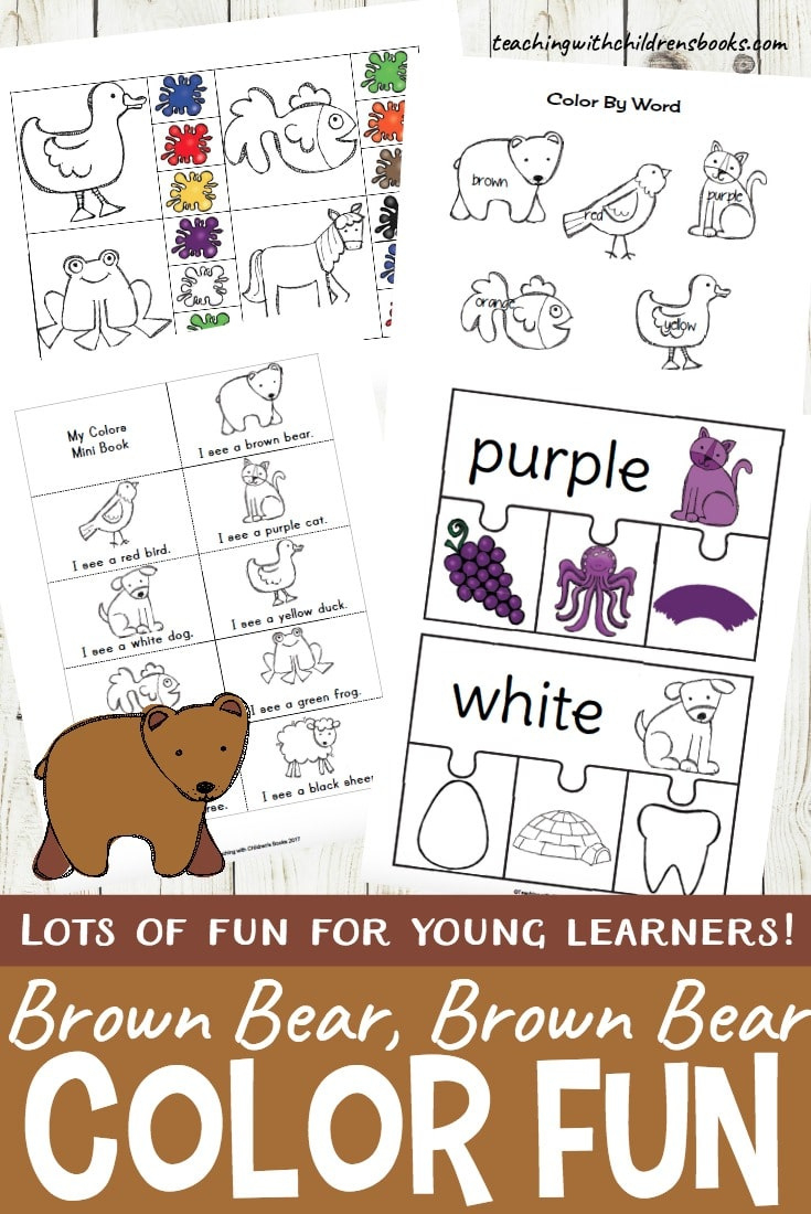 Free Brown Bear Brown Bear Color Identification Printables with Free Brown Bear Printables
