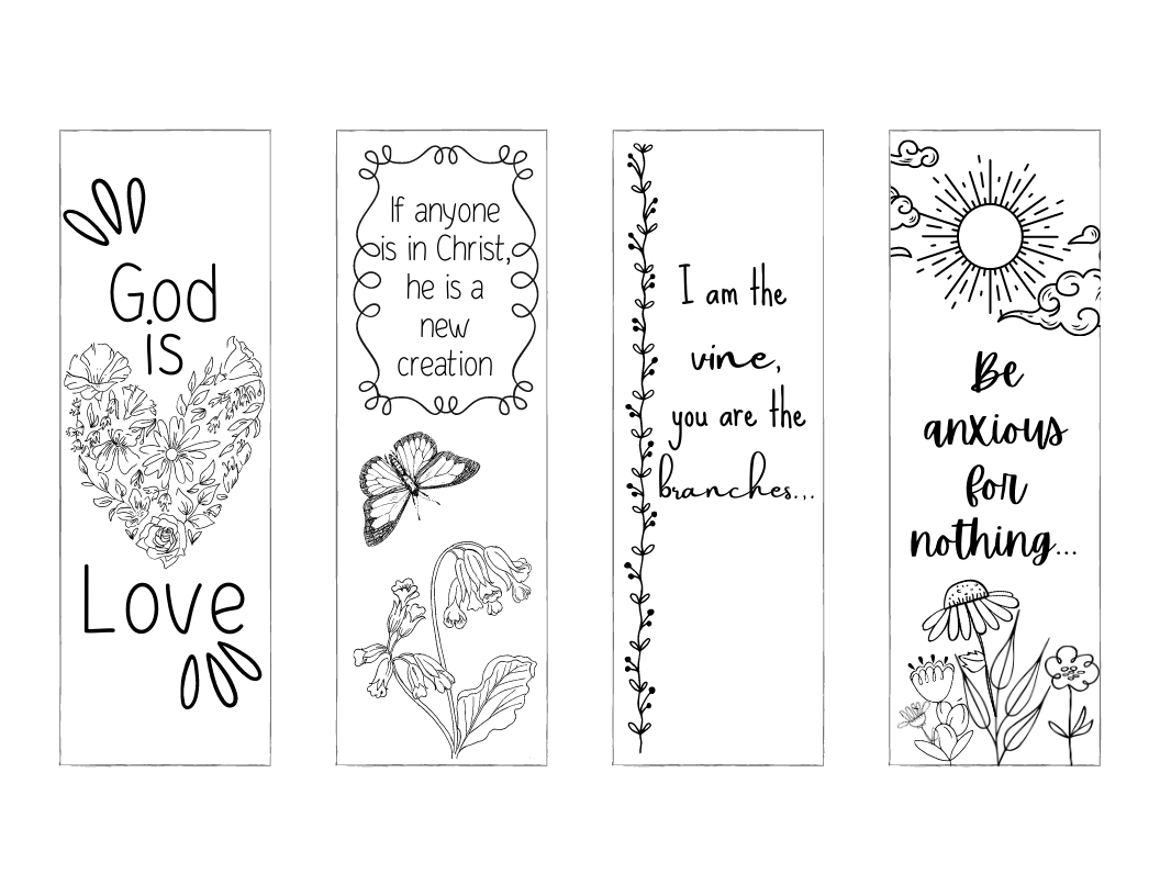 Free Christian Bookmarks To Print And Color! with Free Printable Bible Bookmarks
