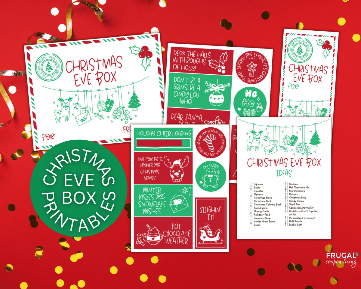 Free Christmas Eve Box Printable Pdf - Instant Download with Free Printable Christmas Eve Box Label Template