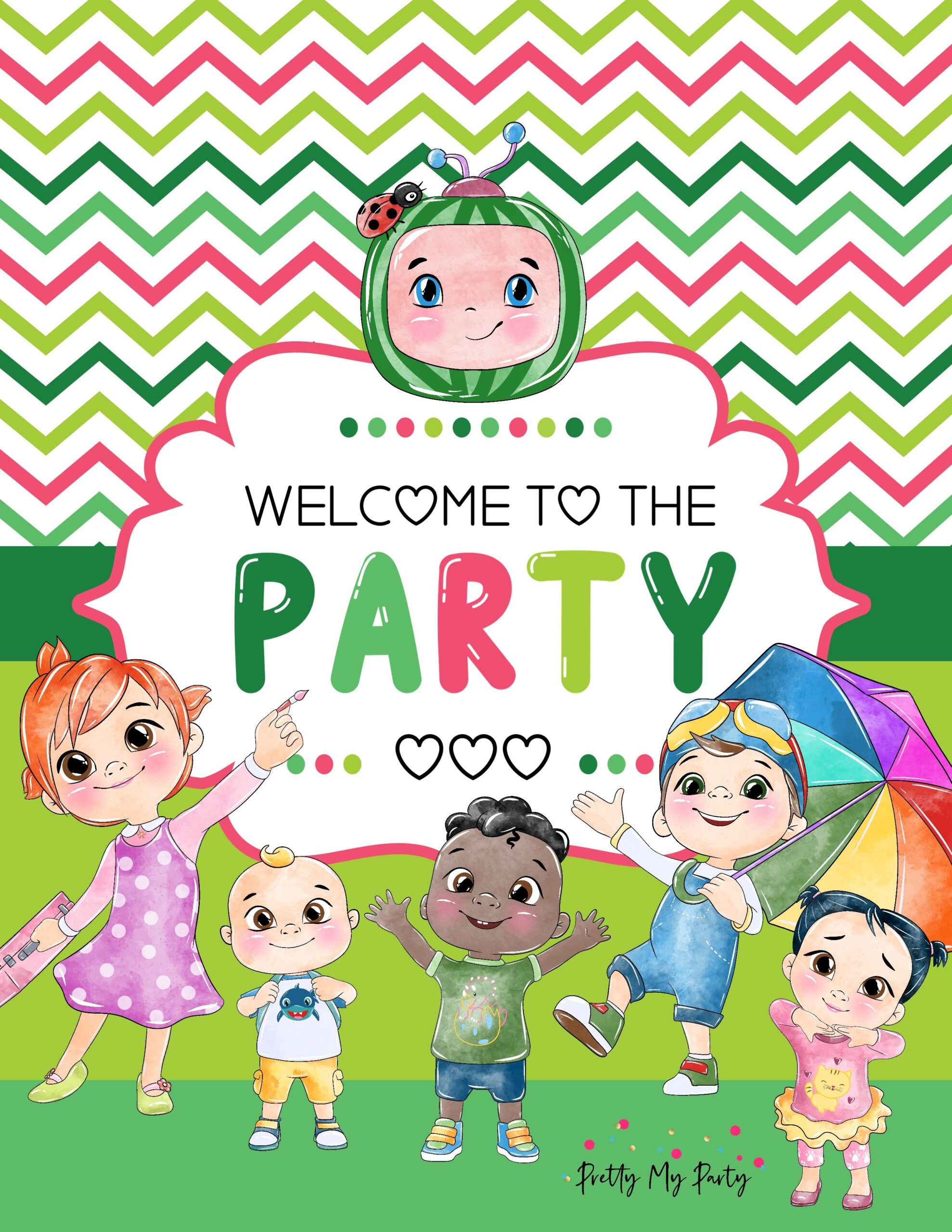 Free Cocomelon Party Printables - Pretty My Party for Cocomelon Free Printables