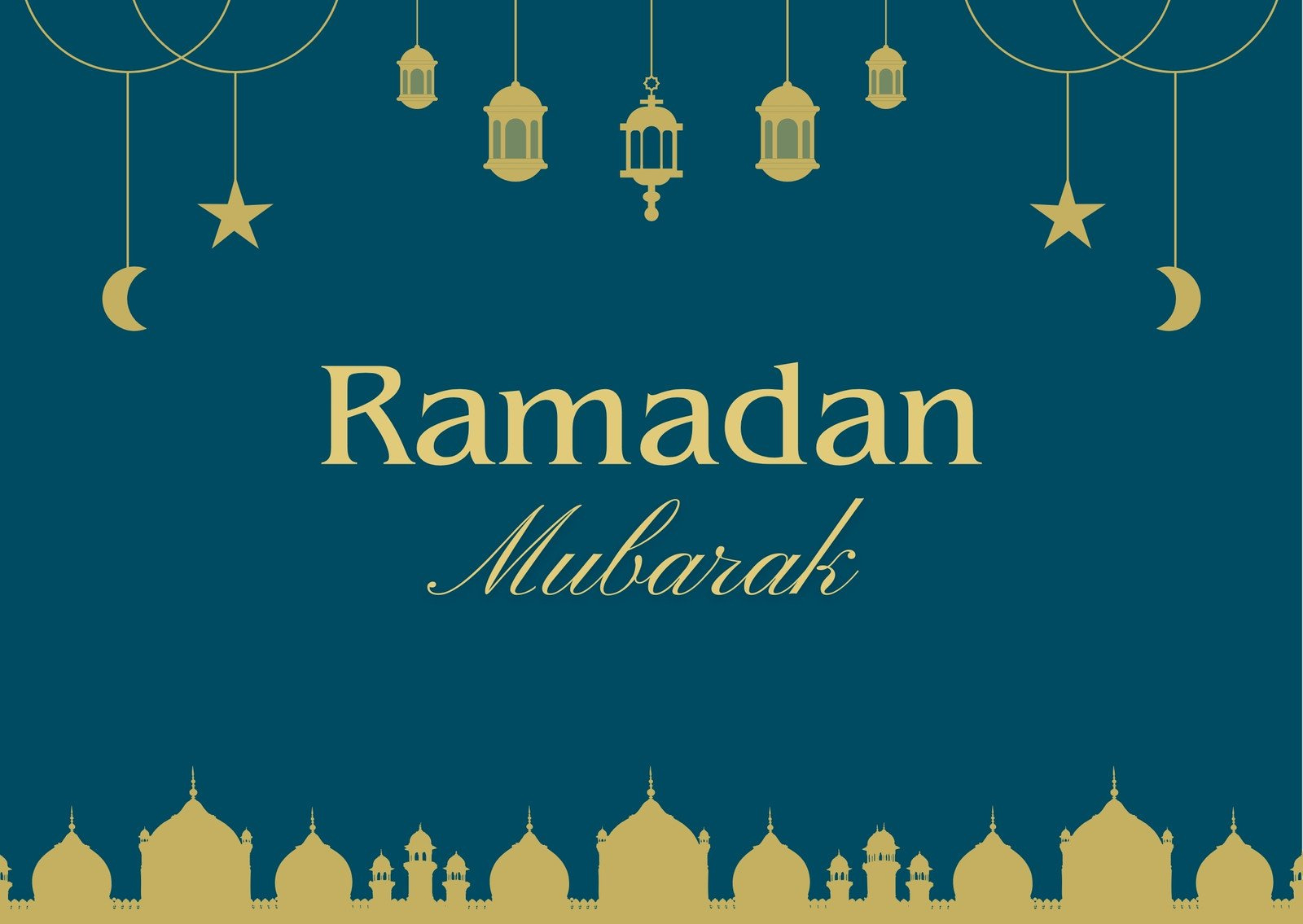 Free Custom Printable Ramadan Card Templates | Canva for Ramadan Mubarak Card Printable