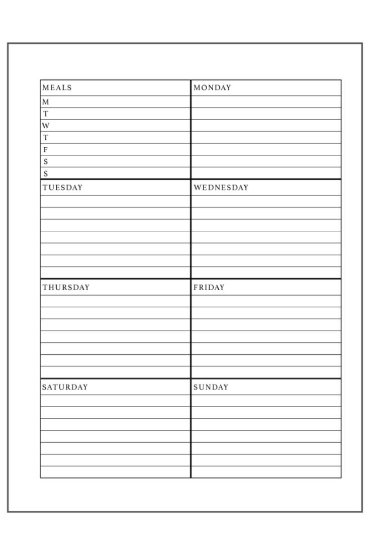 Free Dashboard Layout Planner Printables - Free Weekly Planner Pages intended for Free Planner Dashboard Printable