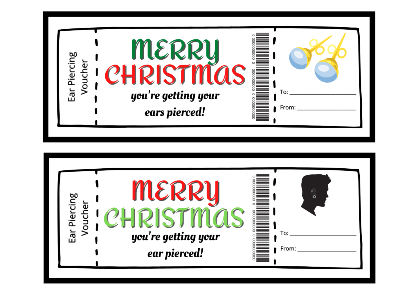 Free Ear Piercing Voucher Template - Super Busy Mum - Northern for Free Printable Ear Piercing Gift Certificate