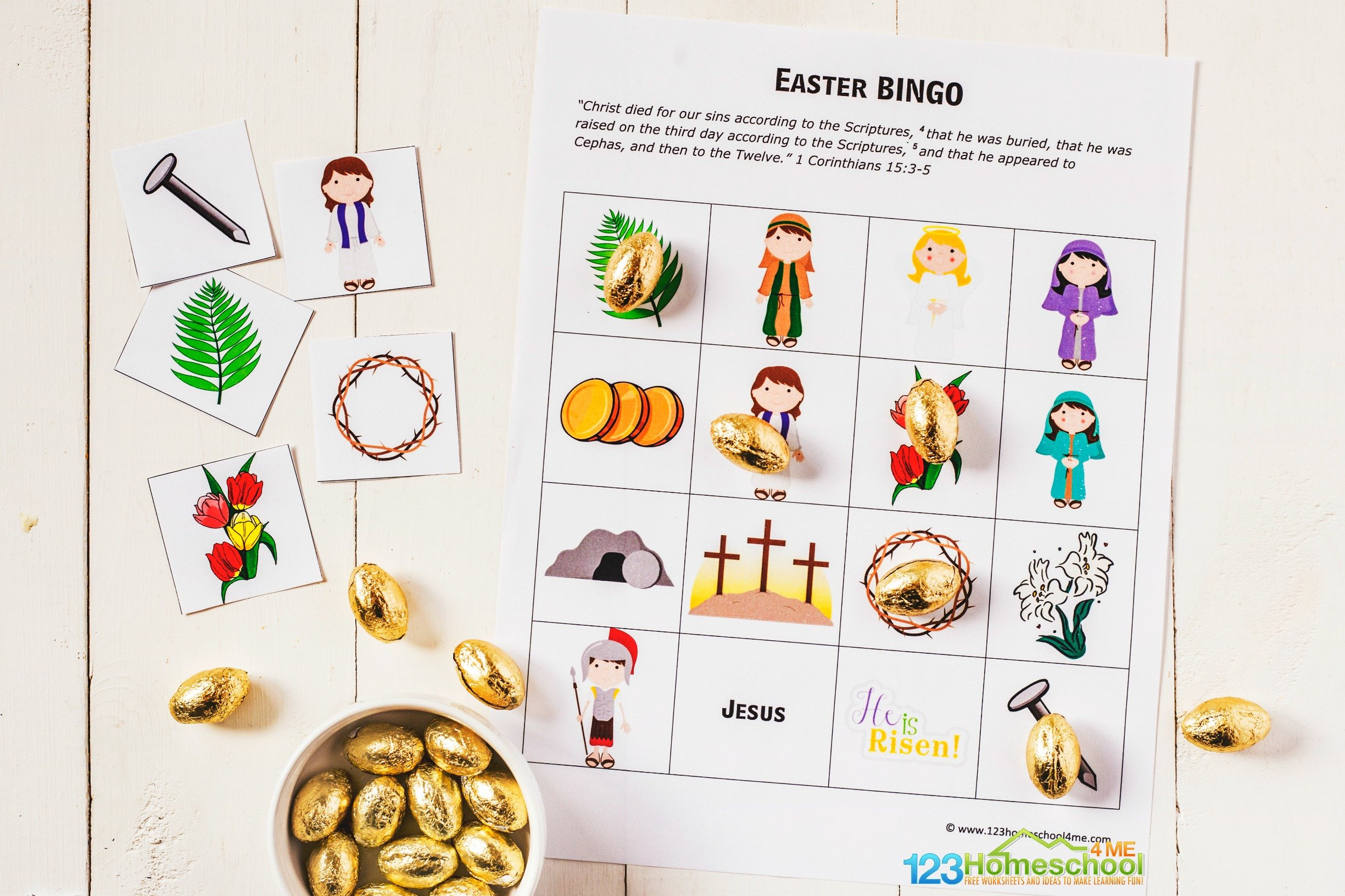 Free Easter Bingo Printable Game with Free Printable Christian Easter Bingo Cards