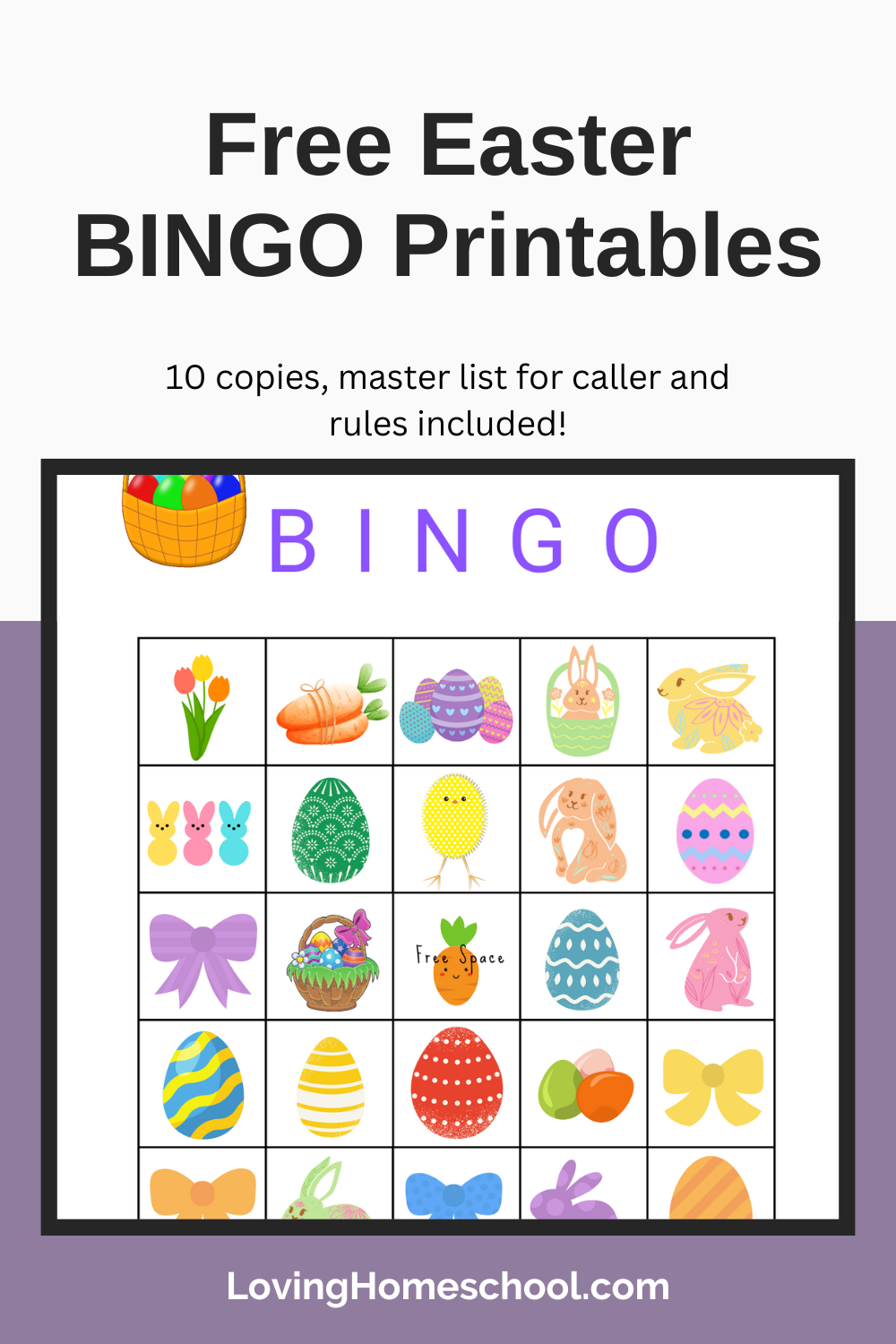 Free Easter Bingo Printables - Lovinghomeschool intended for Free Printable Easter Bingo Game Cards