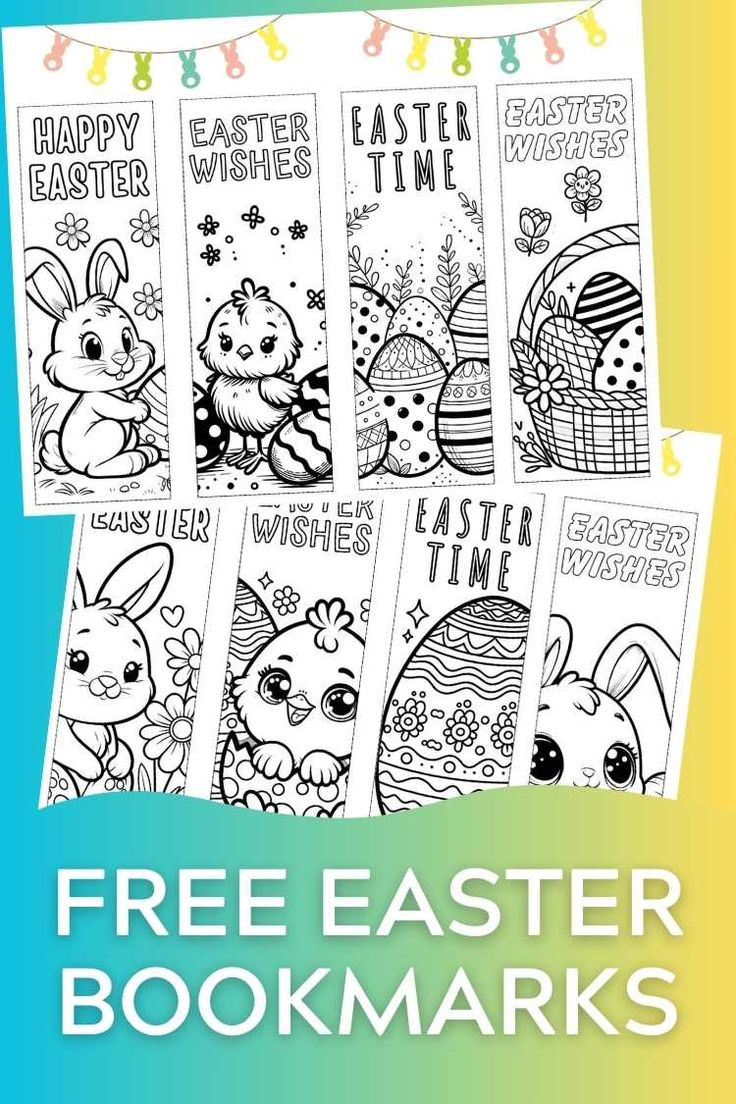 Free Easter Bookmarks Printable regarding Easter Bookmarks Free Printable