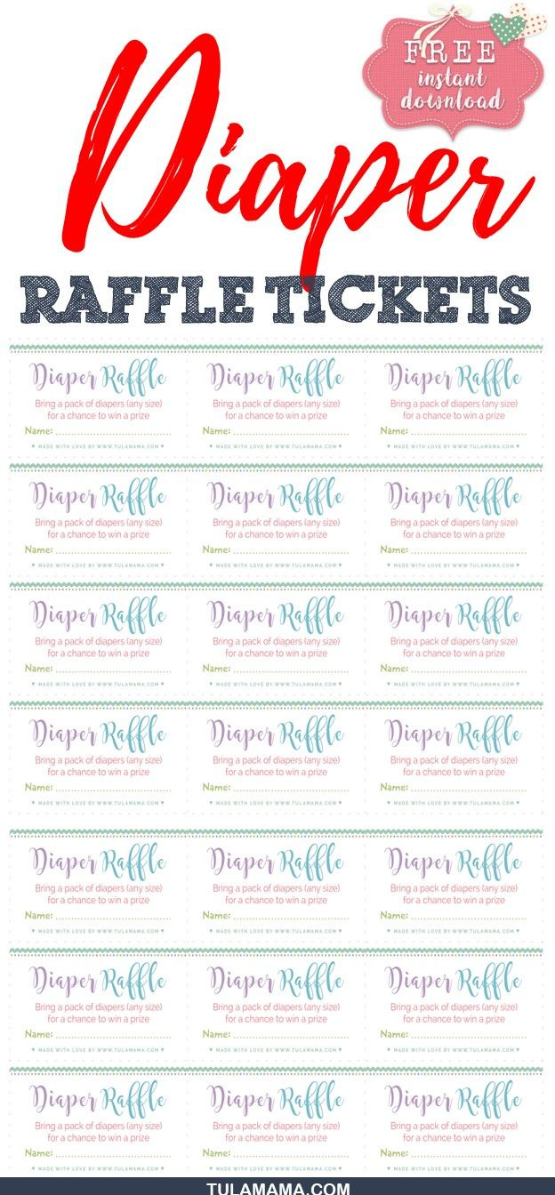 Free, Easy To Print Diaper Raffle Tickets with regard to Printable Diaper Raffle Tickets Free
