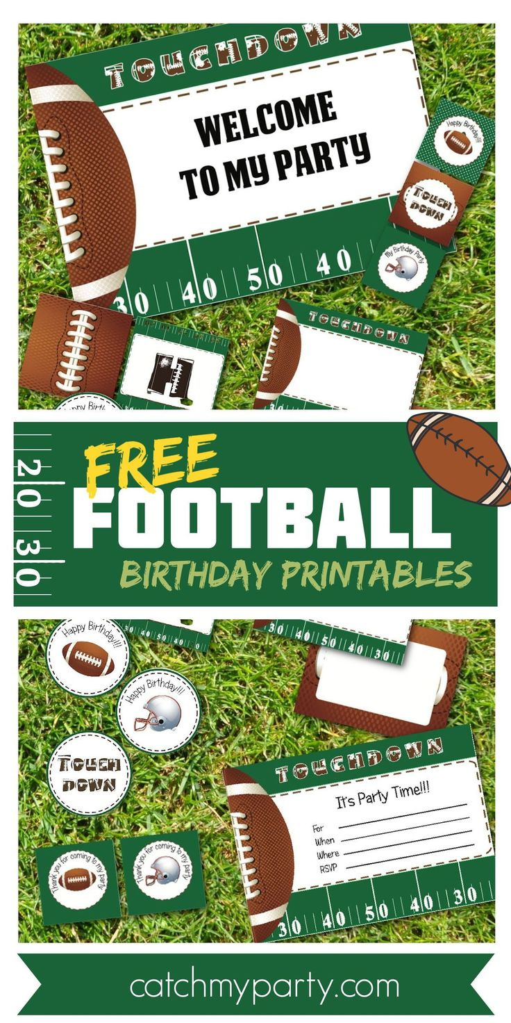 Free Football Birthday Party Printables for Free Printable Football Party Printables