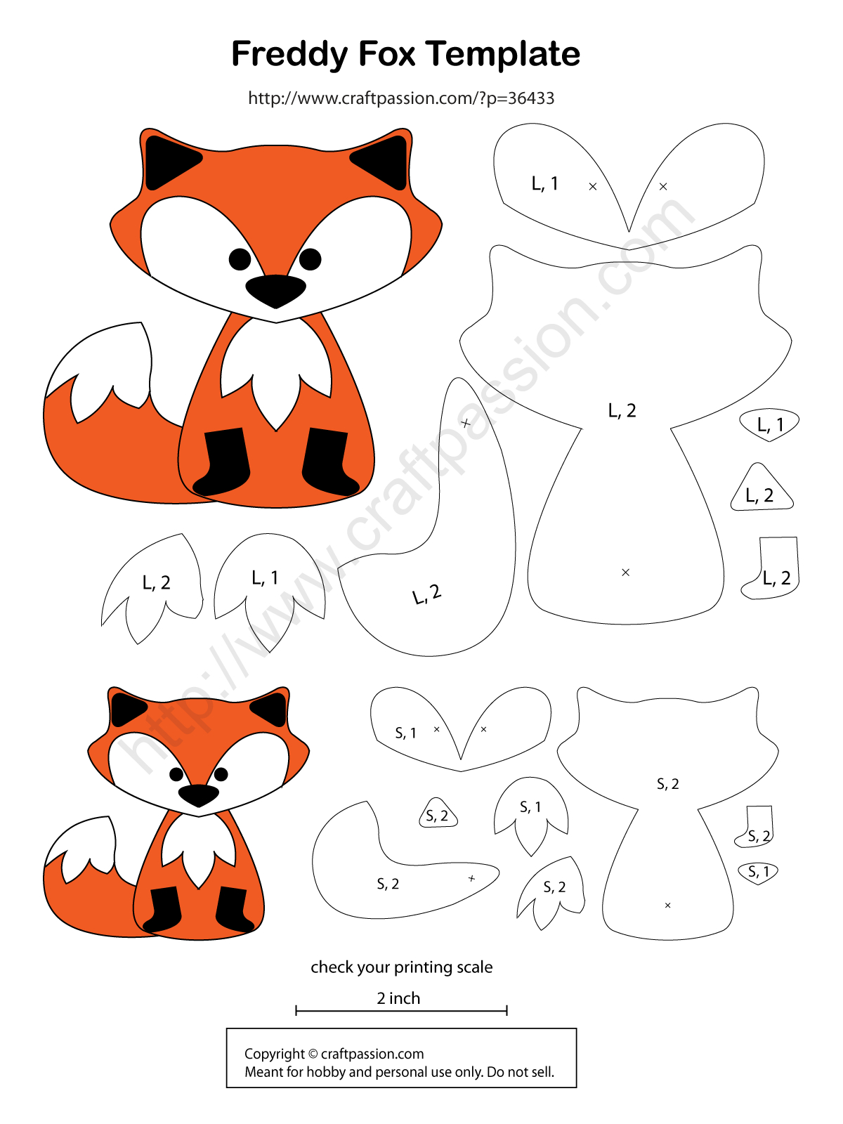 Free Fox Sewing Pattern 2025 | Arcgroupllc pertaining to Printable Free Fox Sewing Pattern