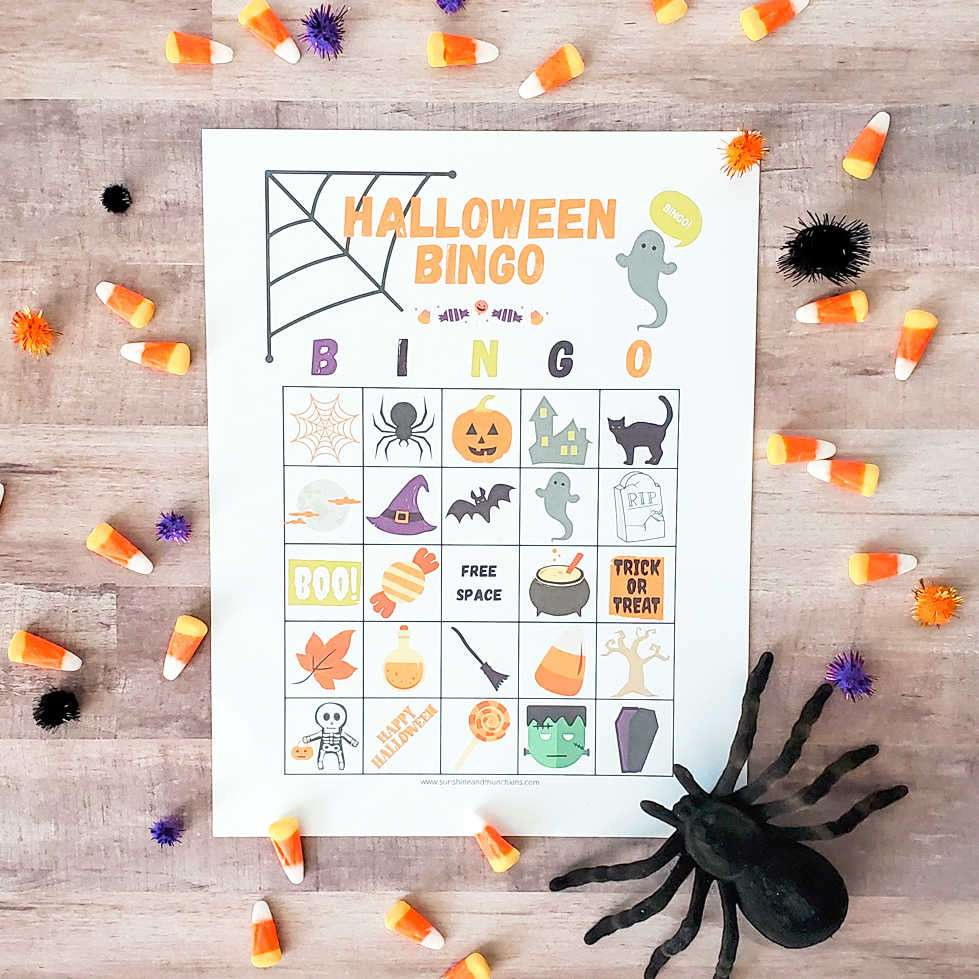 Free} Halloween Bingo Printable Cards - Sunshine And Munchkins intended for Printable Free Halloween Bingo Cards