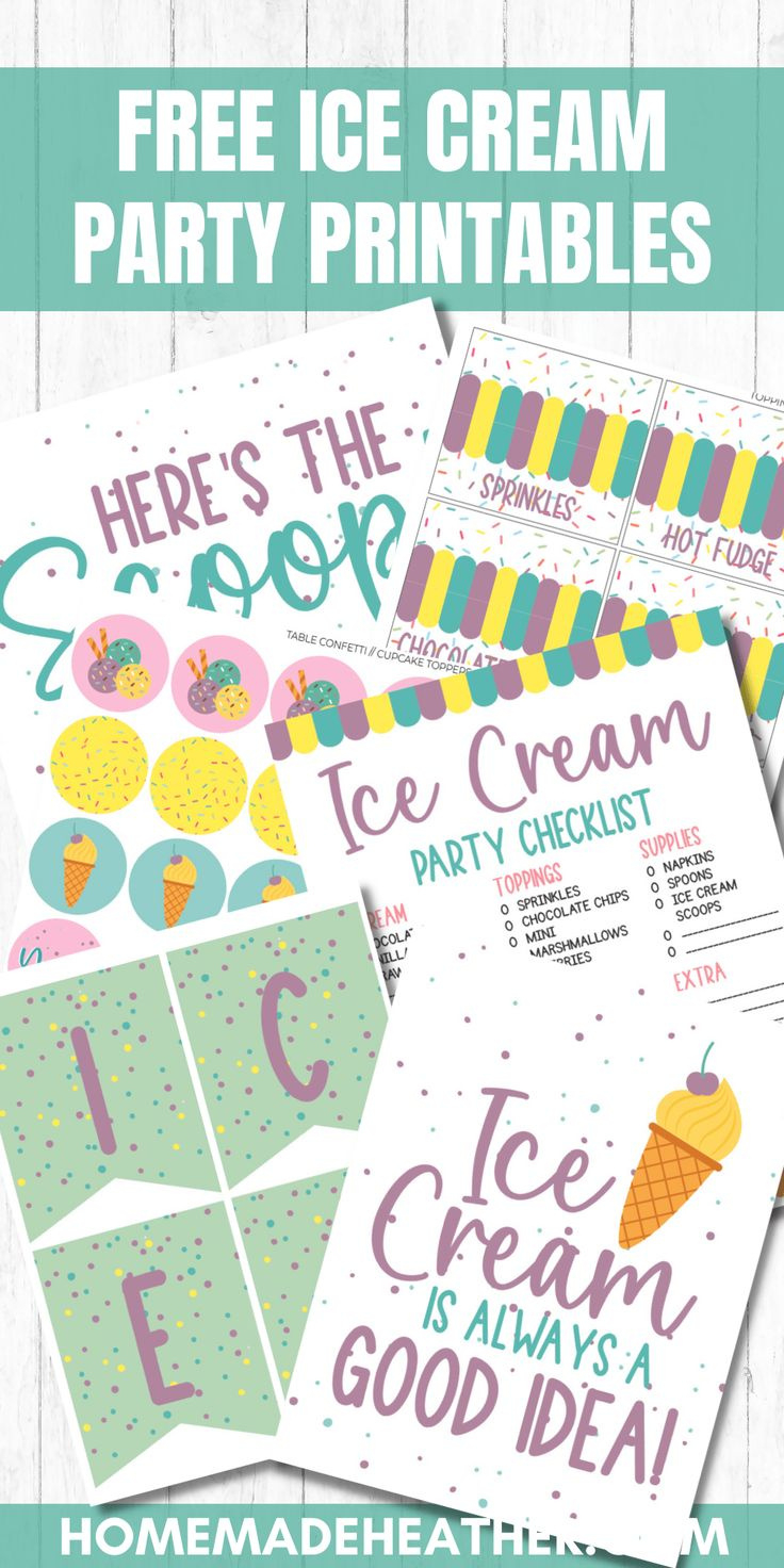 Free Ice Cream Party Printables with regard to Ice Cream Party Printables Free
