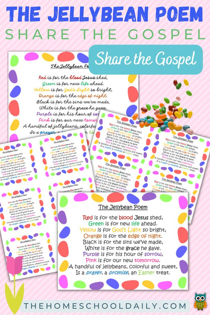 Free Jellybean Poem Printable pertaining to Free Printable Jelly Bean Prayer