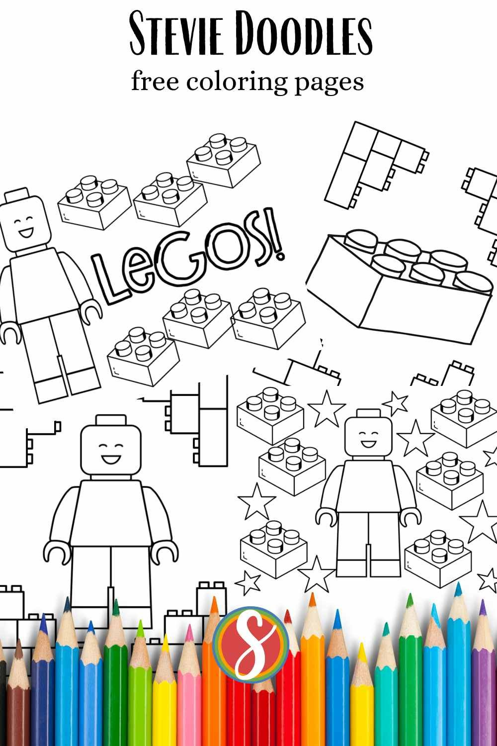 Free Lego Coloring Pages! — Stevie Doodles pertaining to Free Printable Coloring Pages Lego