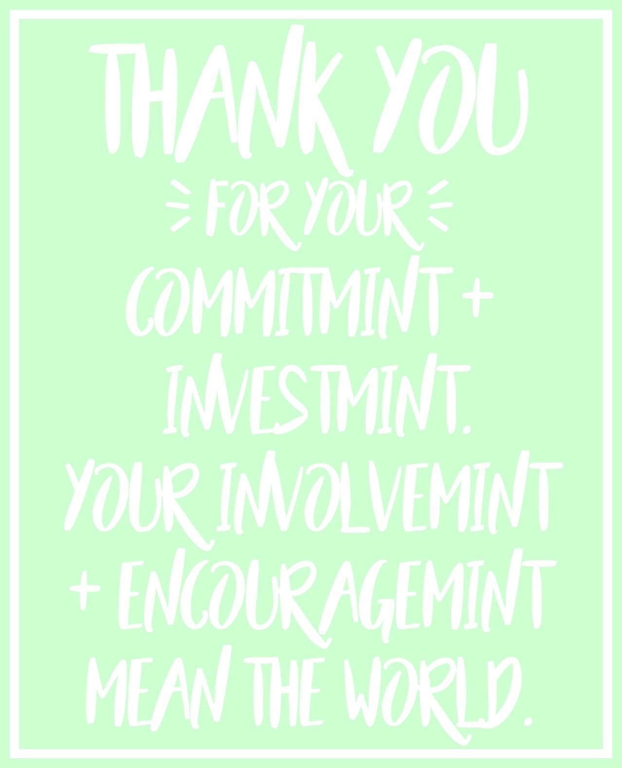 Free Mint Thank You Print + Cut File | Tauni Everett with regard to Thank You For Your Commit Mint Free Printable