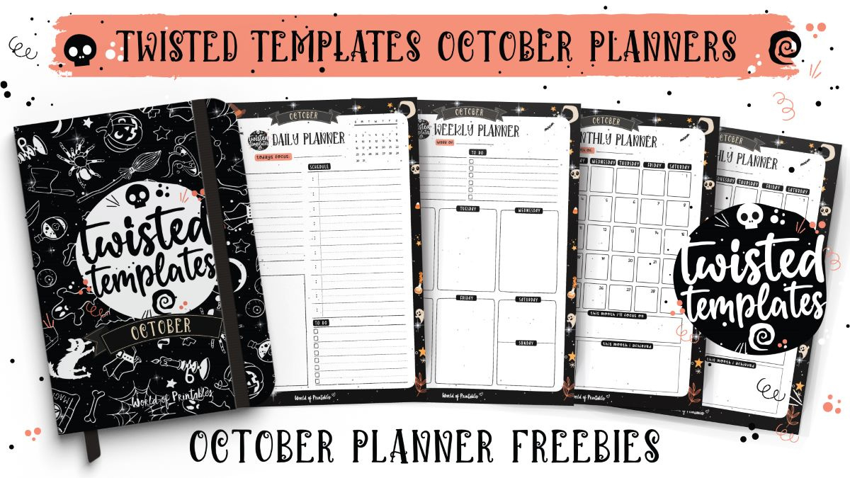 Free October Witchy Planners - World Of Printables intended for Free Witchy Planner Printables