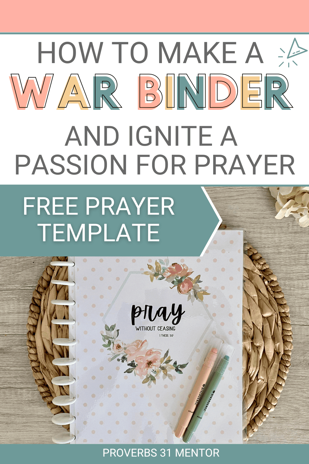 Free Prayer Journal Template And War Room Binder Printable within War Binder Free Printables