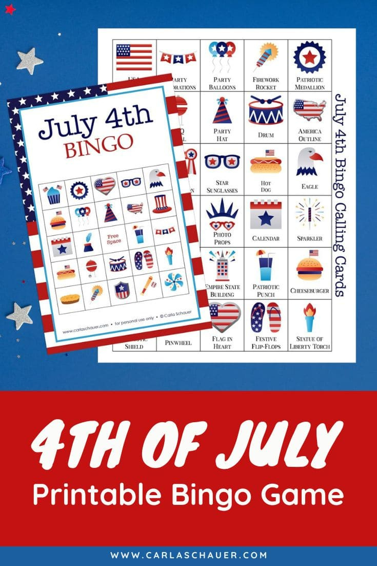 Free Printable 4Th Of July Bingo Cards - Carla Schauer Designs with 4Th Of July Bingo Cards Printable Free