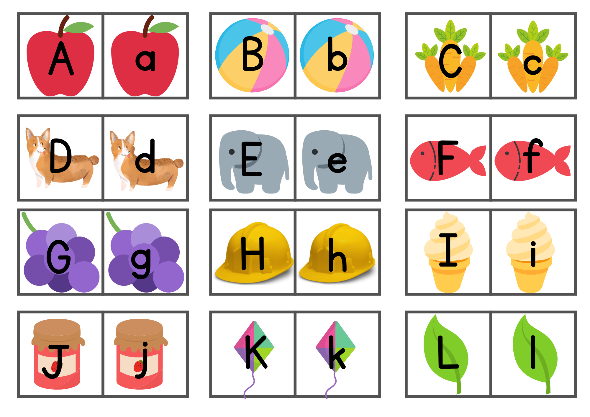 Free Printable Abc Memory Matching Game - Lovinghomeschool within Memory Game Printable Free