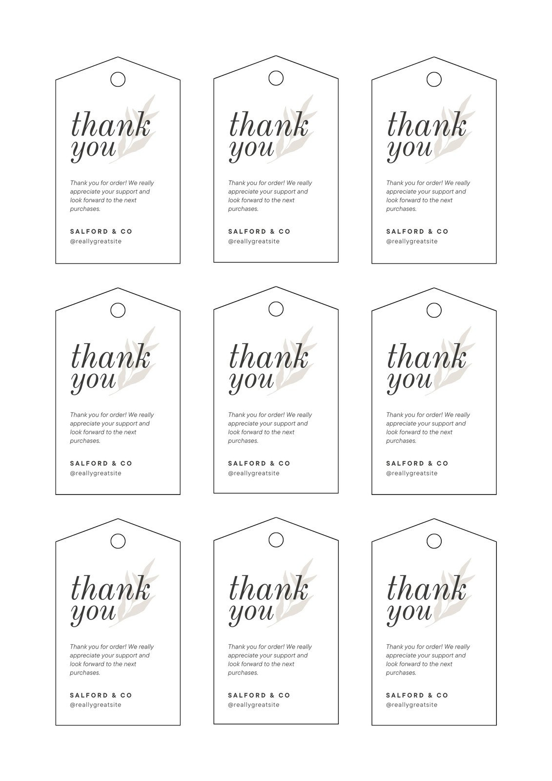 Free, Printable And Customizable Gift Tag Templates | Canva intended for Black And White Teacher Appreciation Gift Tags Free Printables