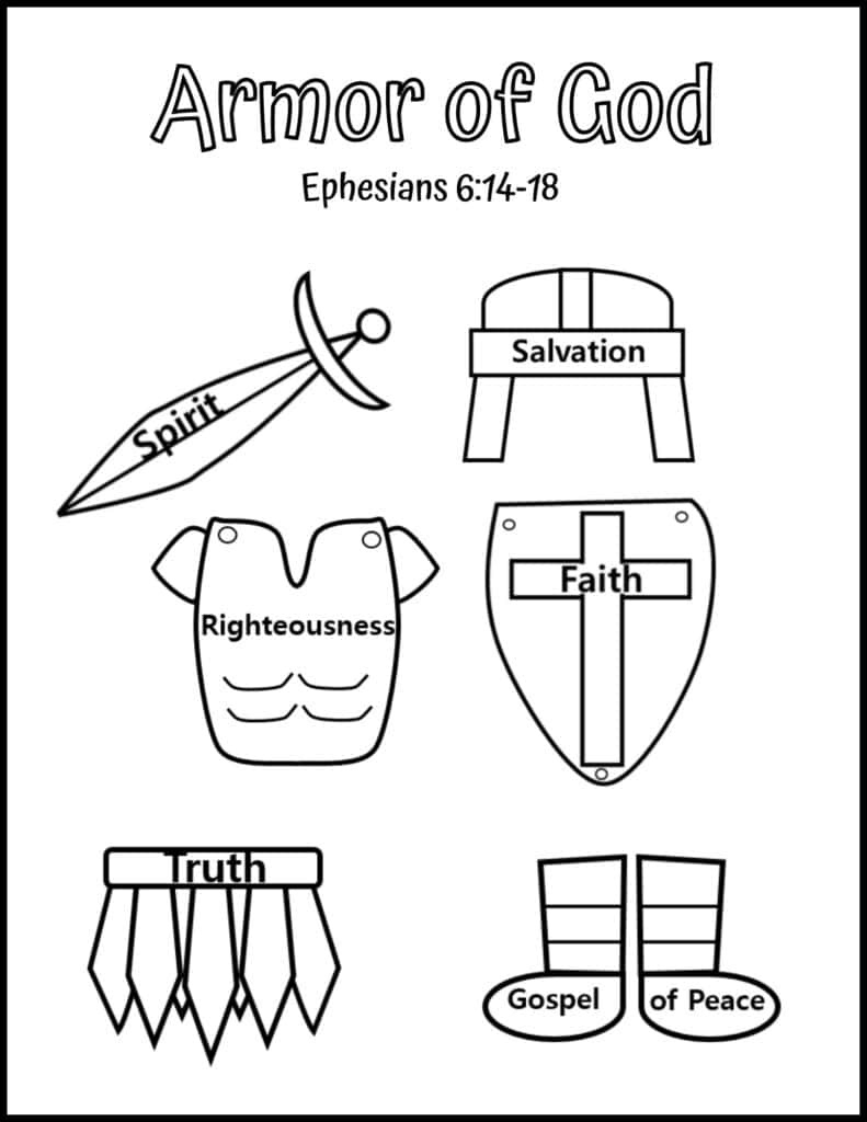 Free Printable Armor Of God Coloring Pages for Free Printable Armor of God Coloring Pages