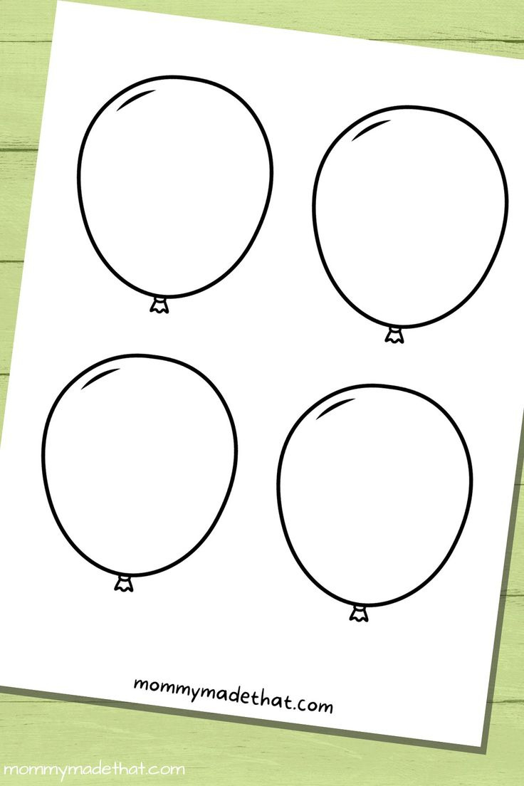 Free Printable Balloon Templates (Different Sizes!!) with regard to Free Printable Balloons Template