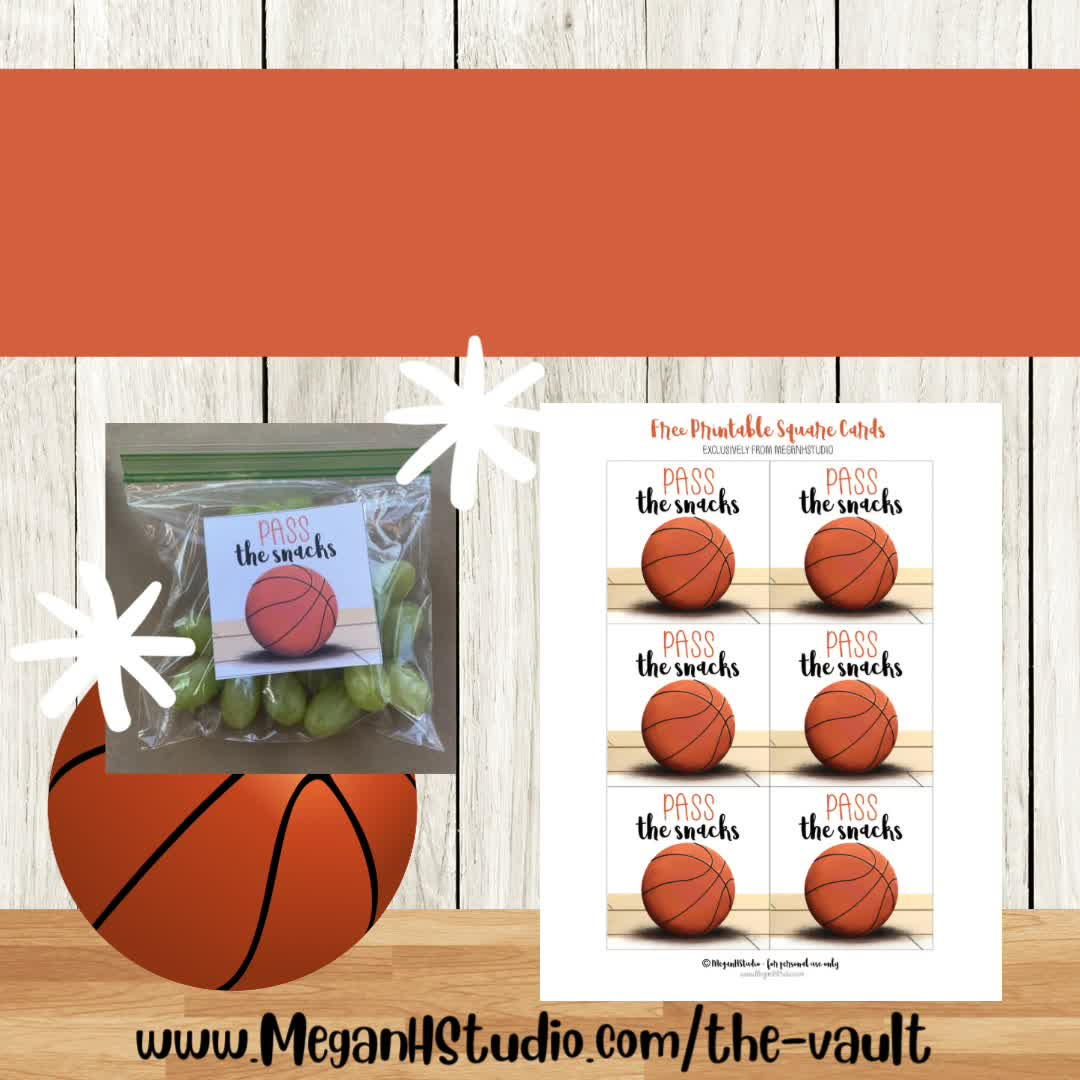 Free Printable Basketball Snack Tags - Meganhstudio for Free Printable Basketball Tags