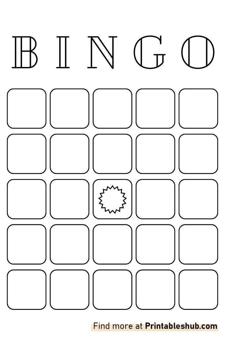 Free Printable Blank Bingo Cards Template [Pdf] (3X3, 4X4,5X5)(2 within Blank Bingo Cards 4X4