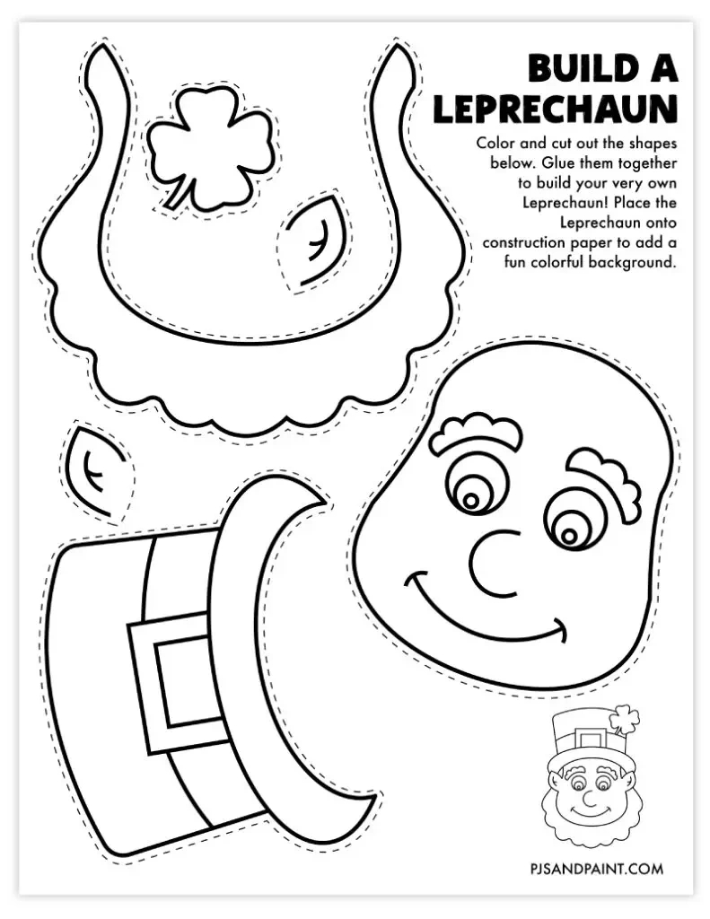 Free Printable Build A Leprechaun Craft - Pjs And Paint with regard to Build A Leprechaun Printable