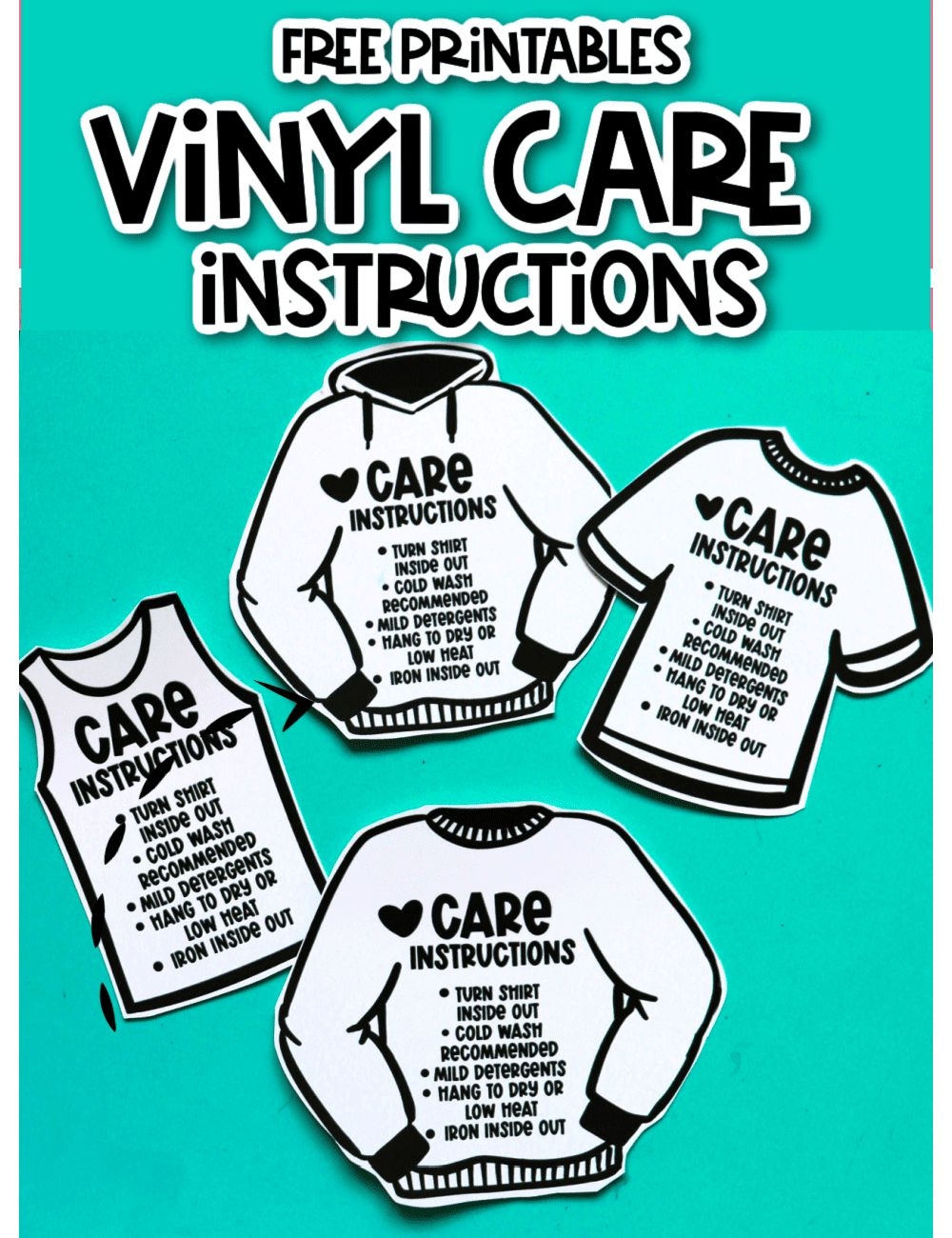 Free Printable Care Instructions For Vinyl Shirts regarding Printable Care Instructions For Htv Shirts Free