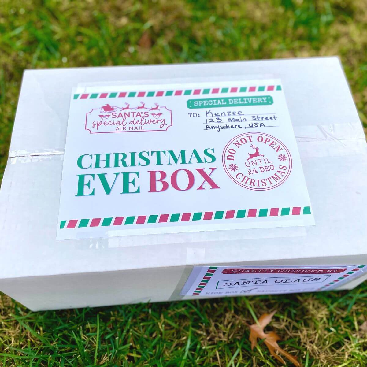 Free Printable Christmas Eve Box Labels For The Night Before inside Free Printable Christmas Eve Box Label Template