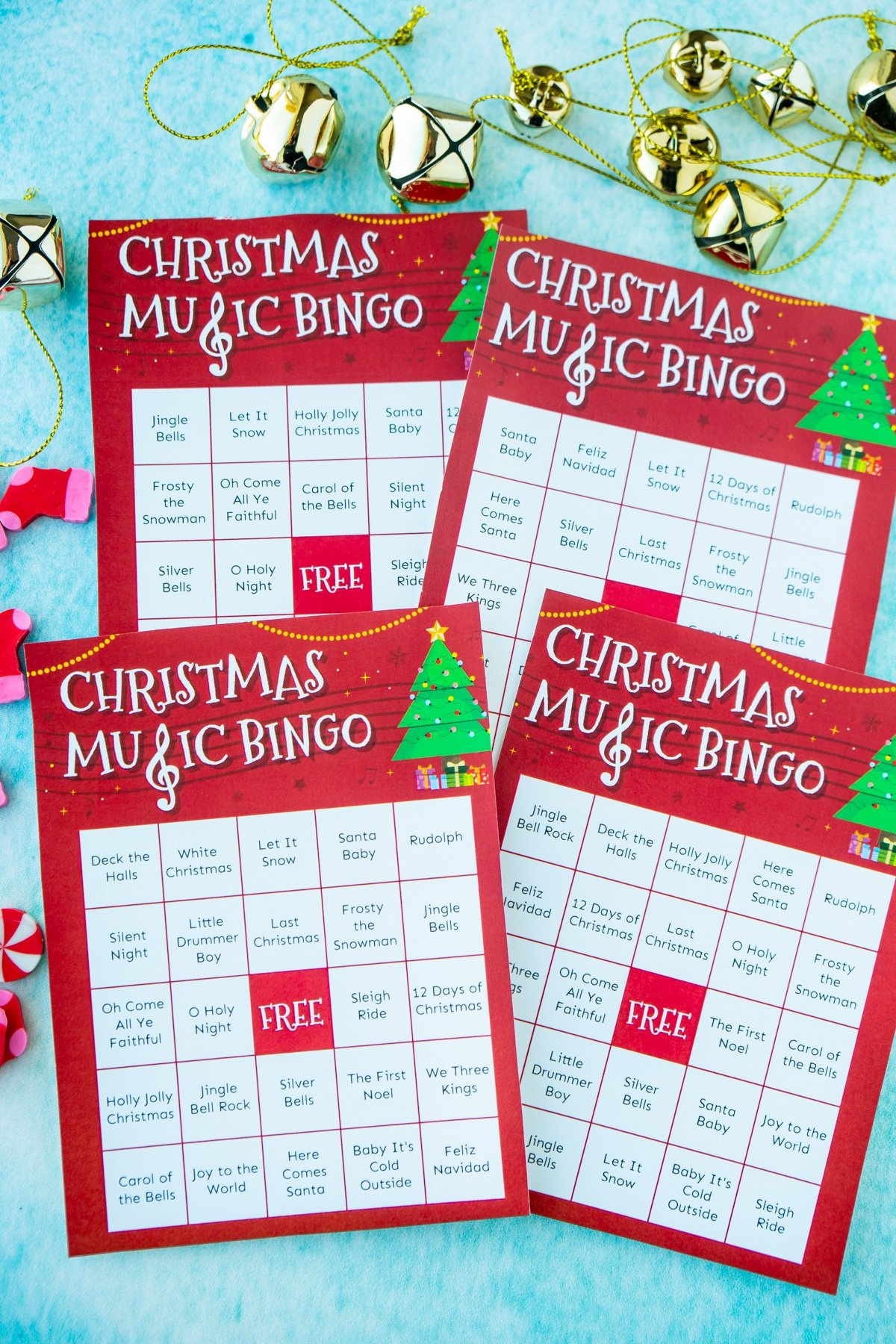 Free Printable Christmas Music Bingo Cards - Play Party Plan inside Music Bingo Cards And Playlist Free