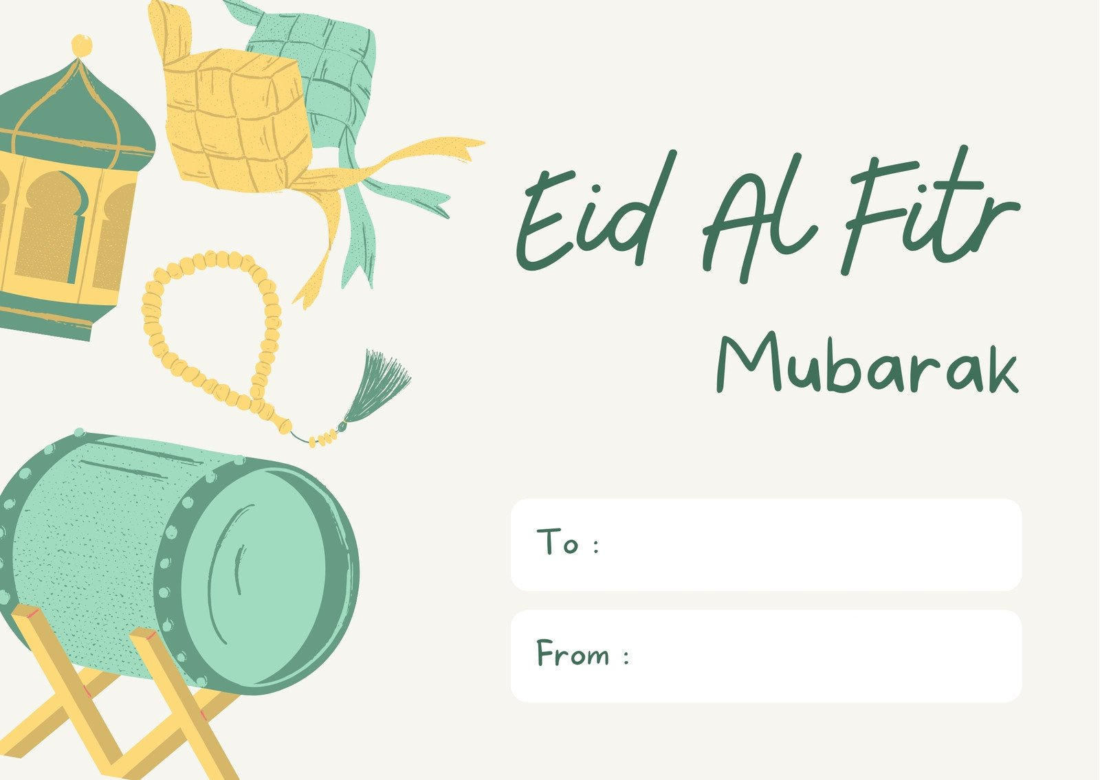 Free Printable, Customizable Eid Al-Fitr Card Templates | Canva regarding Free Printable Eid And Ramadan