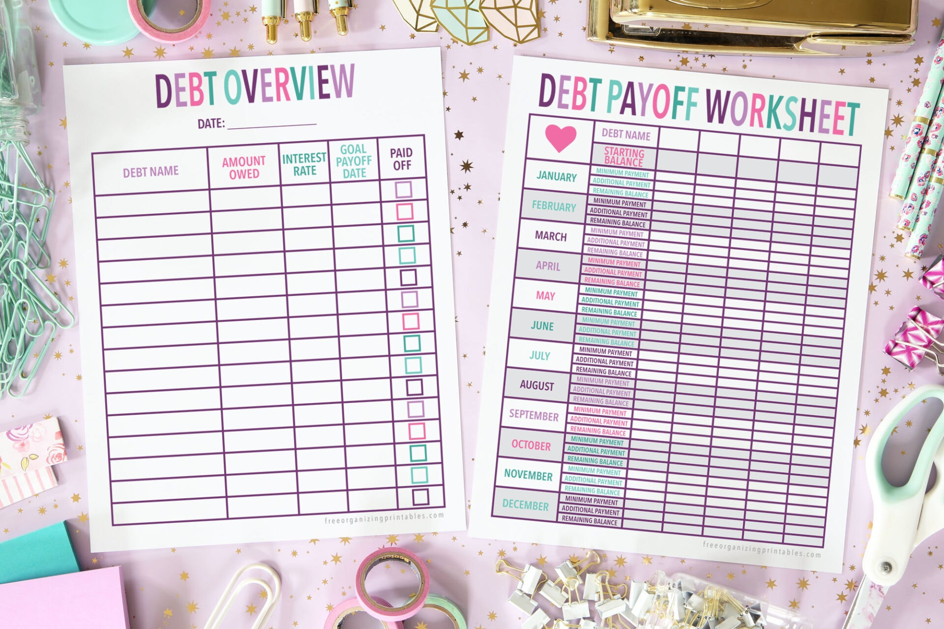 Free Printable Debt Payoff Planner | Free Organizing Printables pertaining to Debt Payoff Printable Free