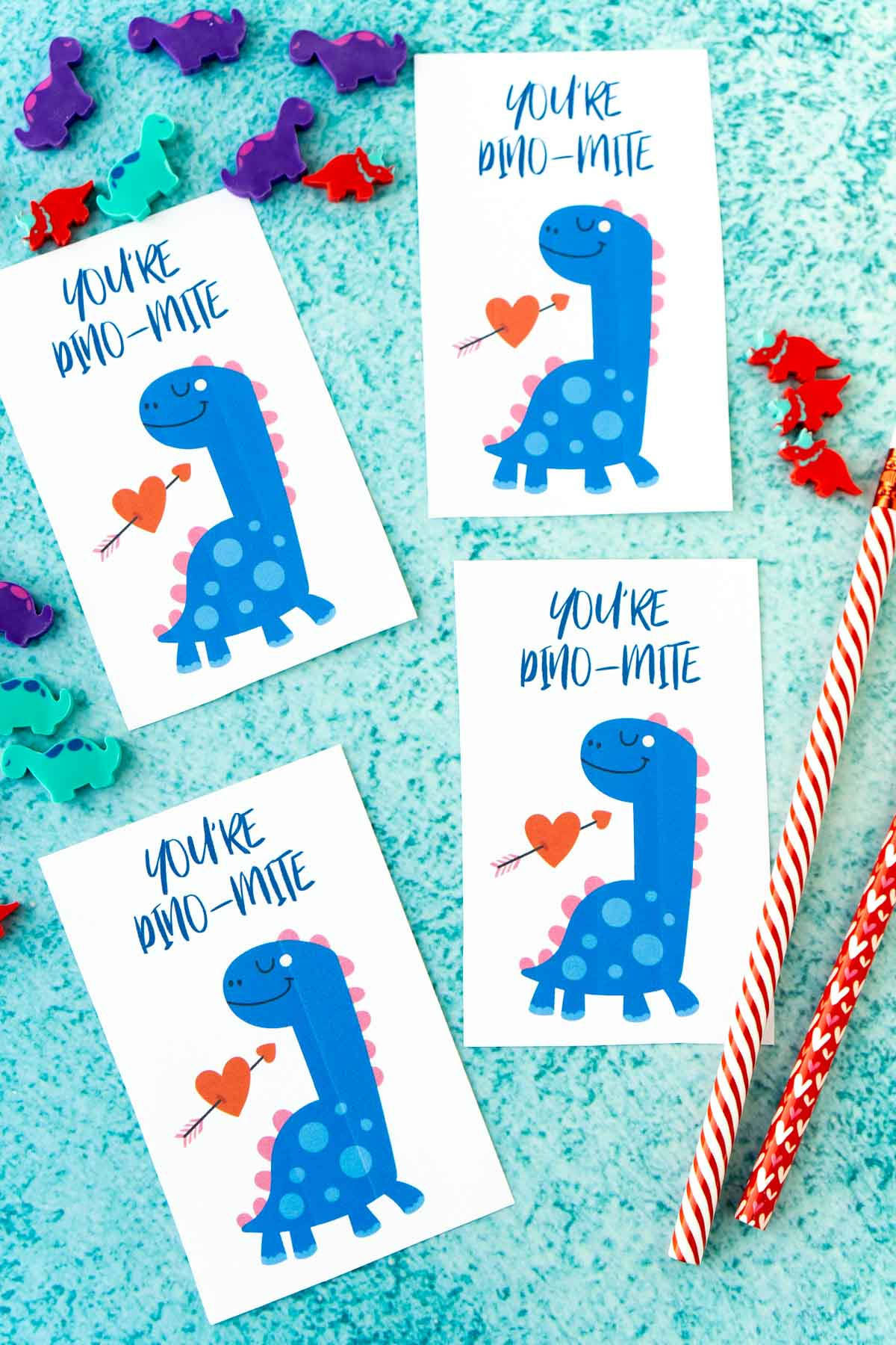 Free Printable Dinosaur Valentine Cards For Kids - Play Party Plan pertaining to Free Printable Dinosaur Valentines Cards